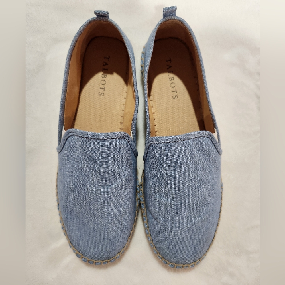 Talbots Women's Blue Espadrils Flat Slip-On Shoes, Size 8 - Picture 2 of 11